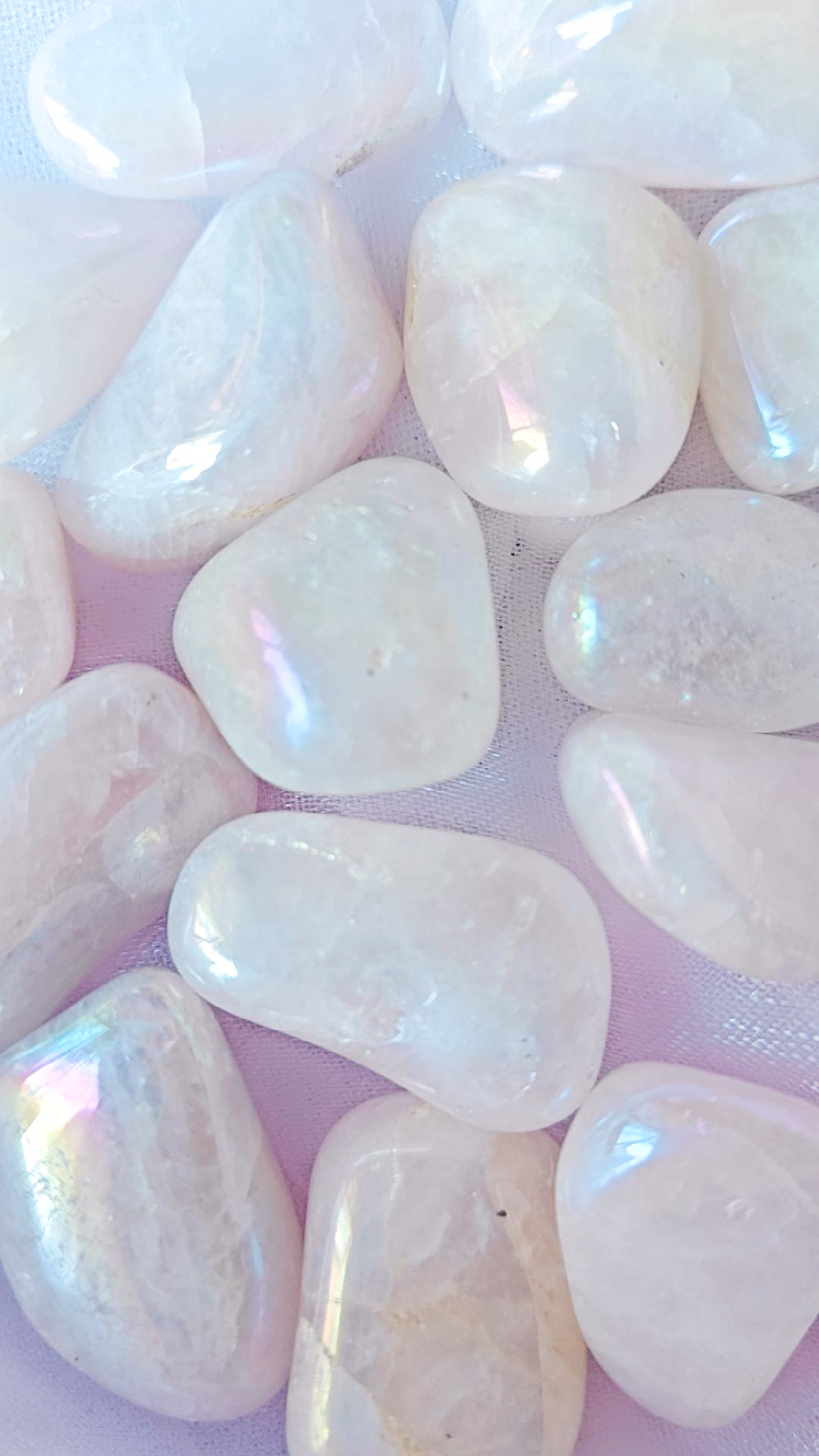 Aura ruusukvartsi rumpuhiottu