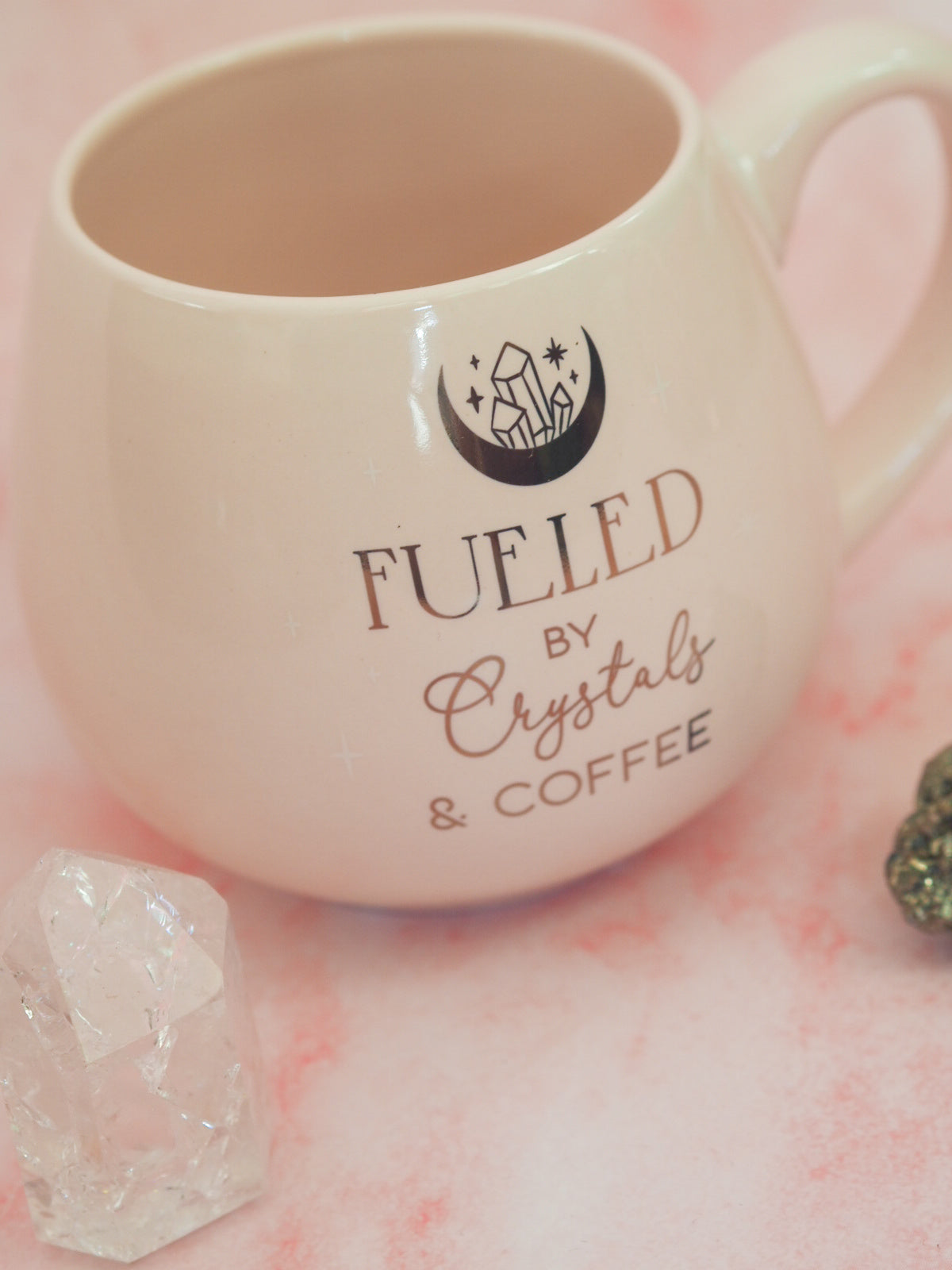 Fueled by crystals and coffee muki